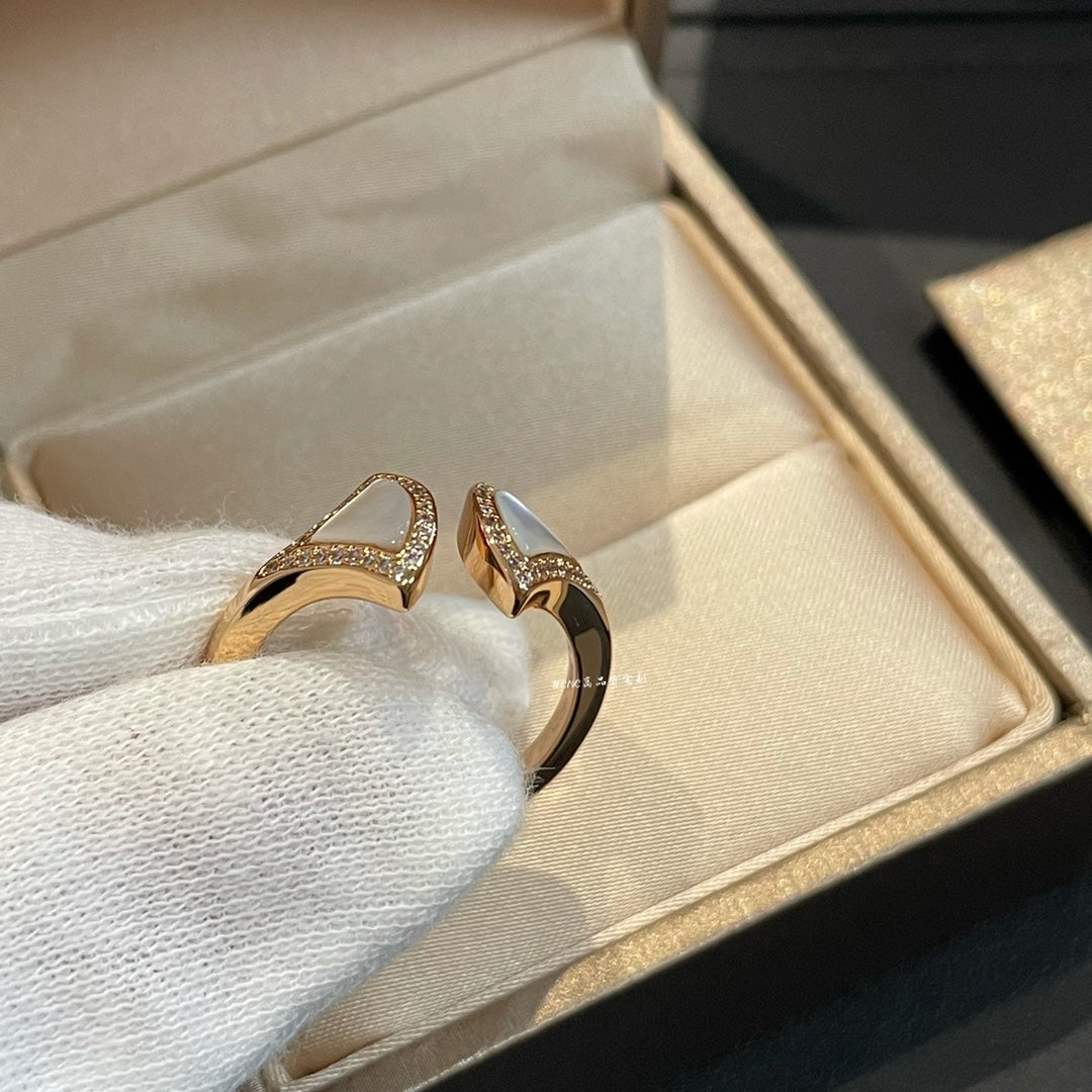 [baslovejewels]DREAM MOP DIAMOND OPEN RING
