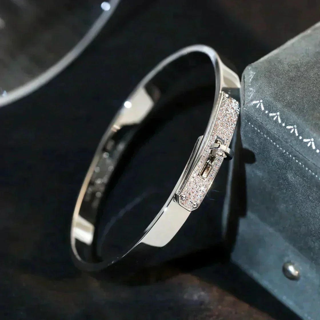 [baslovejewels]KELLY SILVER DIAMOND BRACELET