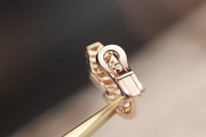 [baslovejewels]SERPENT PINK GOLD DIAMOND EARRINGS