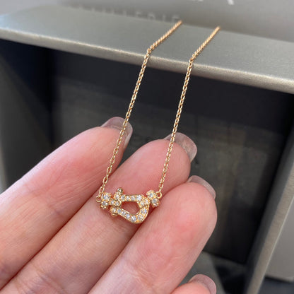[baslovejewels]FORCE 10 DIAMOND PINK GOLD NECKLACE MINI MODEL
