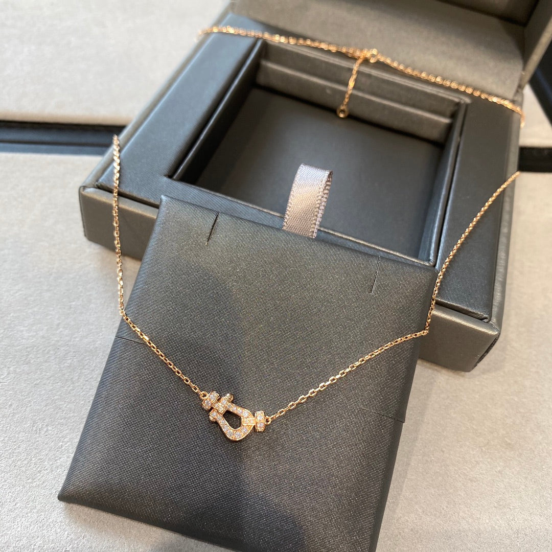 [baslovejewels]FORCE 10 DIAMOND PINK GOLD NECKLACE MINI MODEL