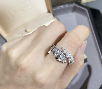 [baslovejewels]SERPENTI LARGE RING SILVER DIAMOND PAVED