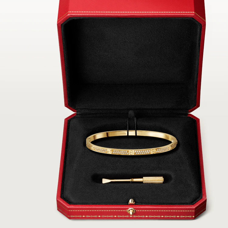 [baslovejewels]LOVE BRACELET 3.65MM DIAMOND-PAVED SILVER