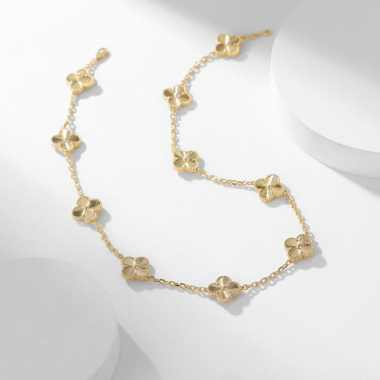 [basloveJW]CLOVER 10 MOTIFS LASER NECKLACE