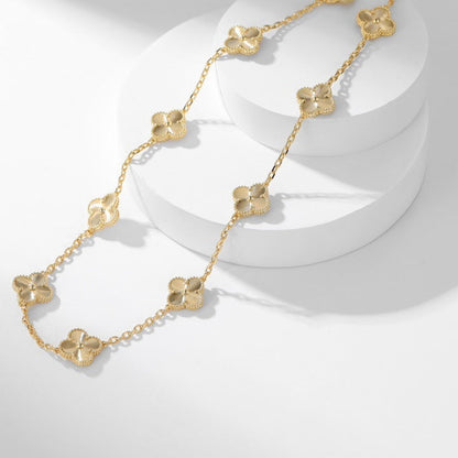 [basloveJW]CLOVER 10 MOTIFS LASER NECKLACE