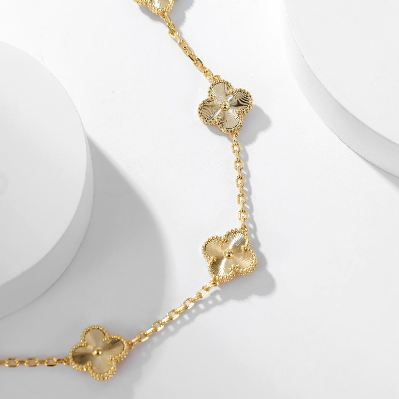 [basloveJW]CLOVER 10 MOTIFS LASER NECKLACE