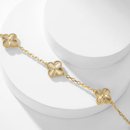 [basloveJW]CLOVER 10 MOTIFS LASER NECKLACE