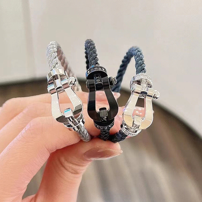 [baslovejewels]FORCE LARGE HORSESHOE NO DIAMOND BRACELET GOLD