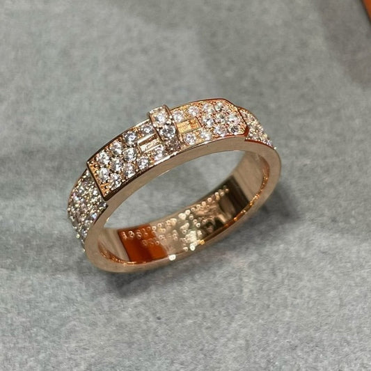 [baslovejewels]KELLY PINK GOLD DIAMOND RING