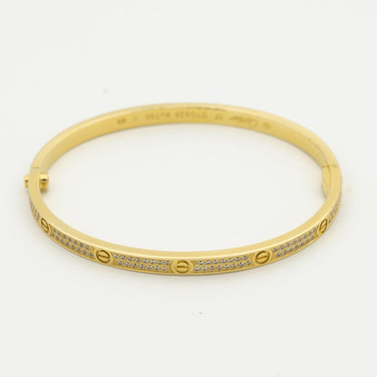 [baslovejewels]LOVE BRACELET 3.65MM DIAMOND-PAVED SILVER