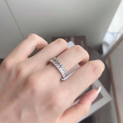 [baslovejewels]Unique Colorful Radiant Cut RIng