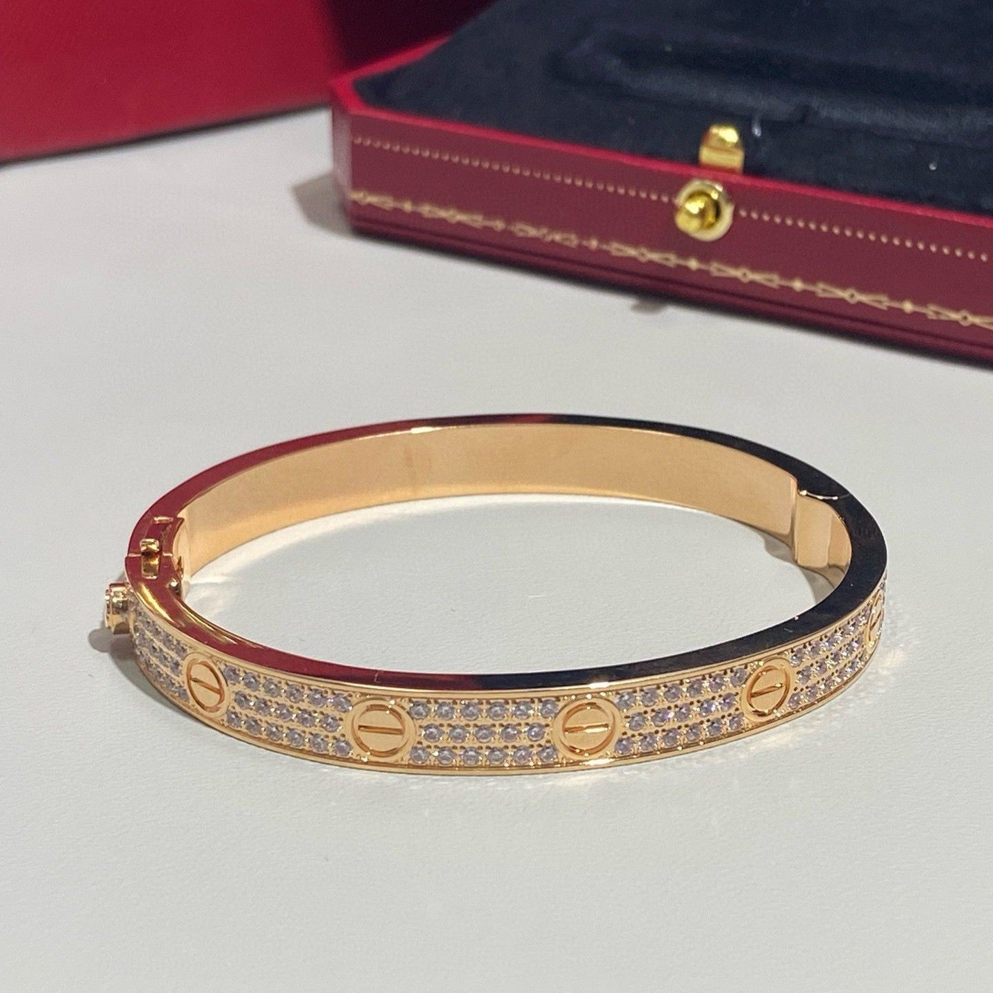 [baslovejewels]LOVE BRACELET 6.1MM DIAMOND-PAVED