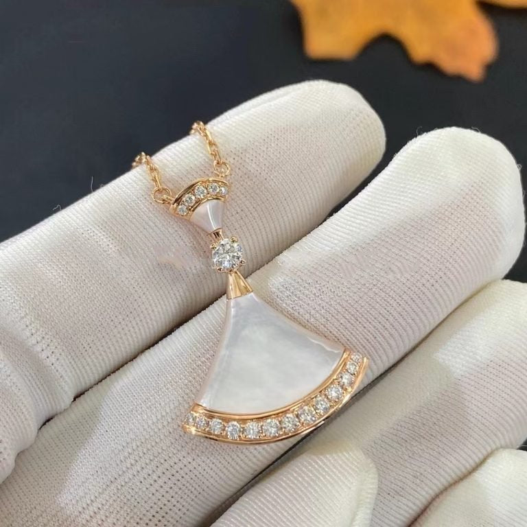 [baslovejewels]DREAM NECKLACE MOP PINK GOLD DIAMOND