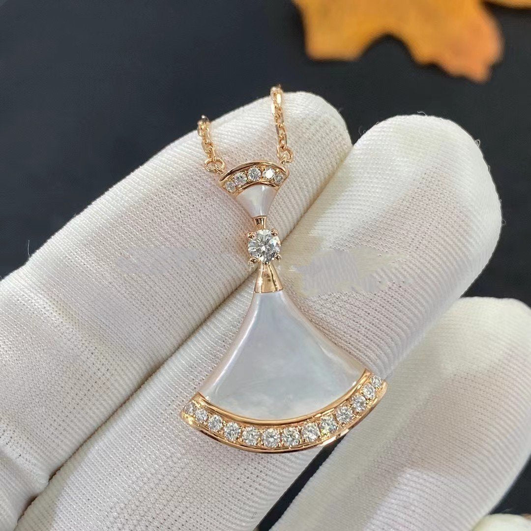 [baslovejewels]DREAM NECKLACE MOP PINK GOLD DIAMOND
