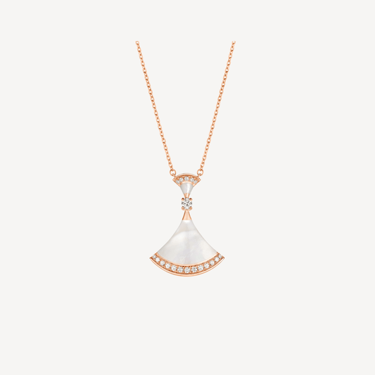 [baslovejewels]DREAM NECKLACE MOP PINK GOLD DIAMOND