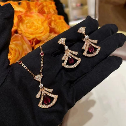 [baslovejewels]DREAM NECKLACE CARNELIAN DIAMOND PINK GOLD