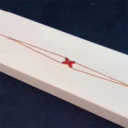 [baslovejewels]JEUX BRACELET CARNELIAN PINK GOLD 1 DIAMOND