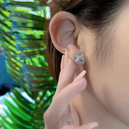 [baslovejewels]JEUX DE SILVER DIAMOND EARRINGS