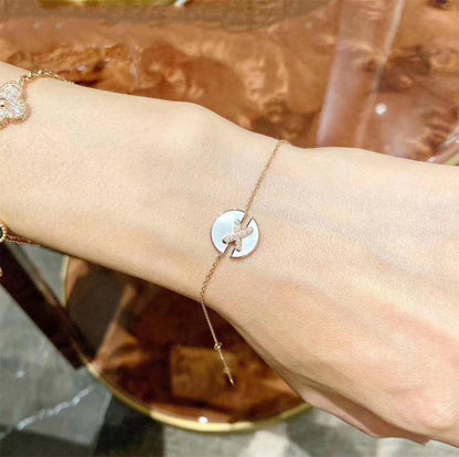 [baslovejewels]JEUX DE BRACELET MOP PINK GOLD DIAMONDS