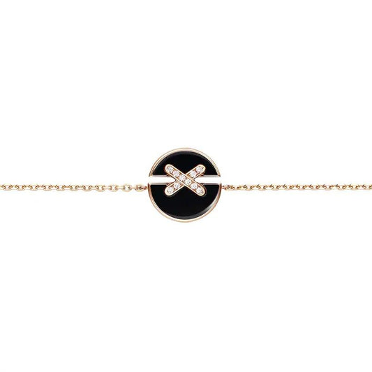 [baslovejewels]JEUX DE BRACELET ONYX PINK GOLD DIAMOND