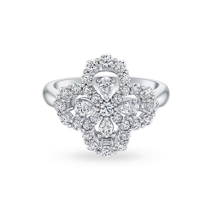 [baslovejewels]LOOP RING FULL MOTIF DIAMOND 16MM SILVE