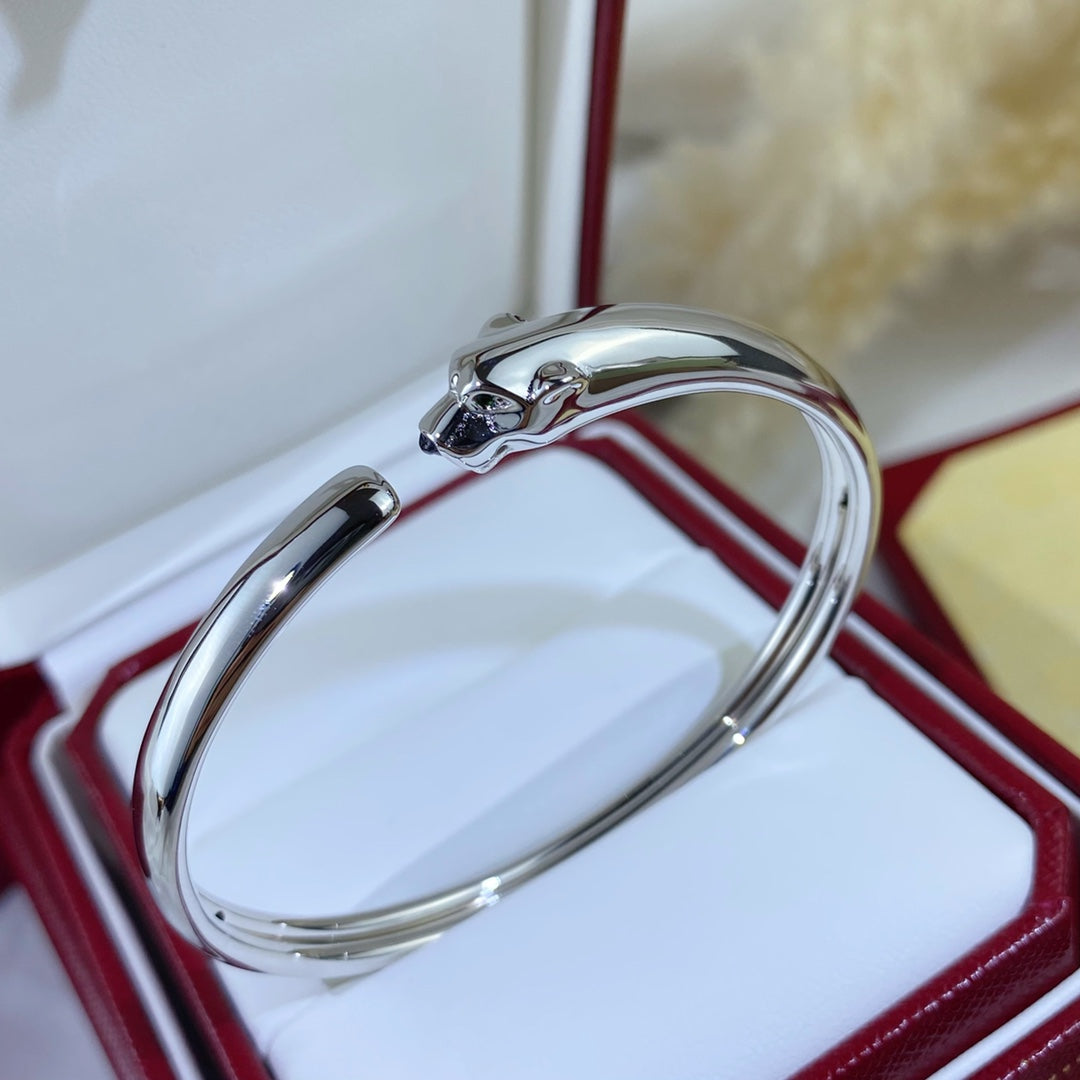 [baslovejewels]PANTHERE SILVER OPEN BRACELET